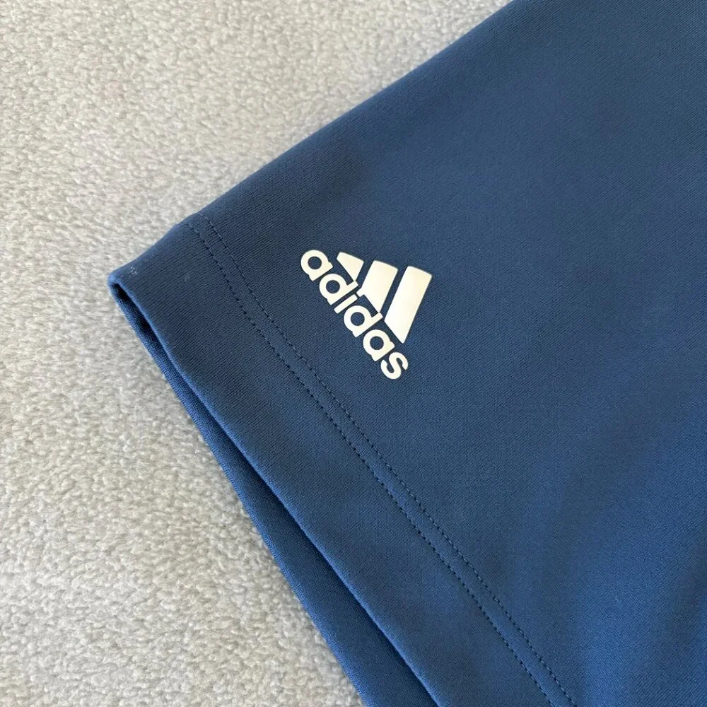 Adidas Golf Polo Mens M Blue Dry Fit UPF 30 Short Sleeve Collar Shirt